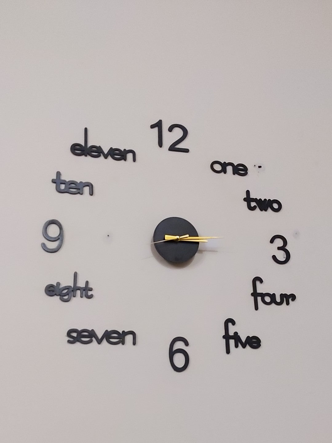 Wooden Large Wall Clock Modern Design 3D Wall Home Decor Living Room Quartz